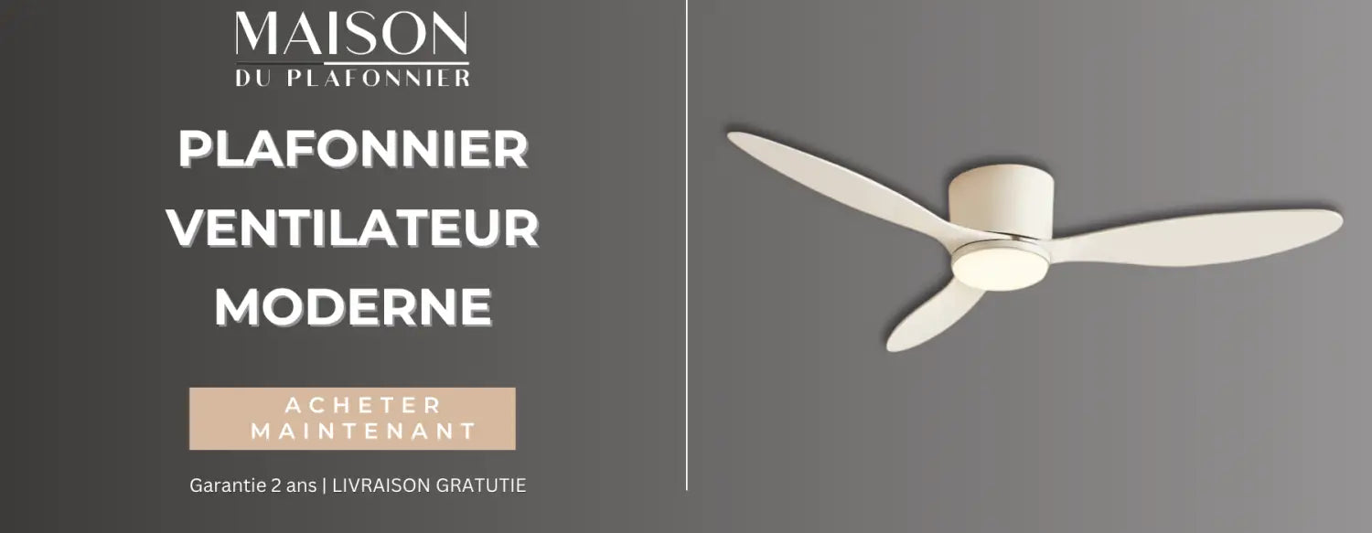 plafonnier ventilateur moderne