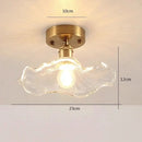 Plafonnier Ancien Verre Vintage - 280mm - plafonnier