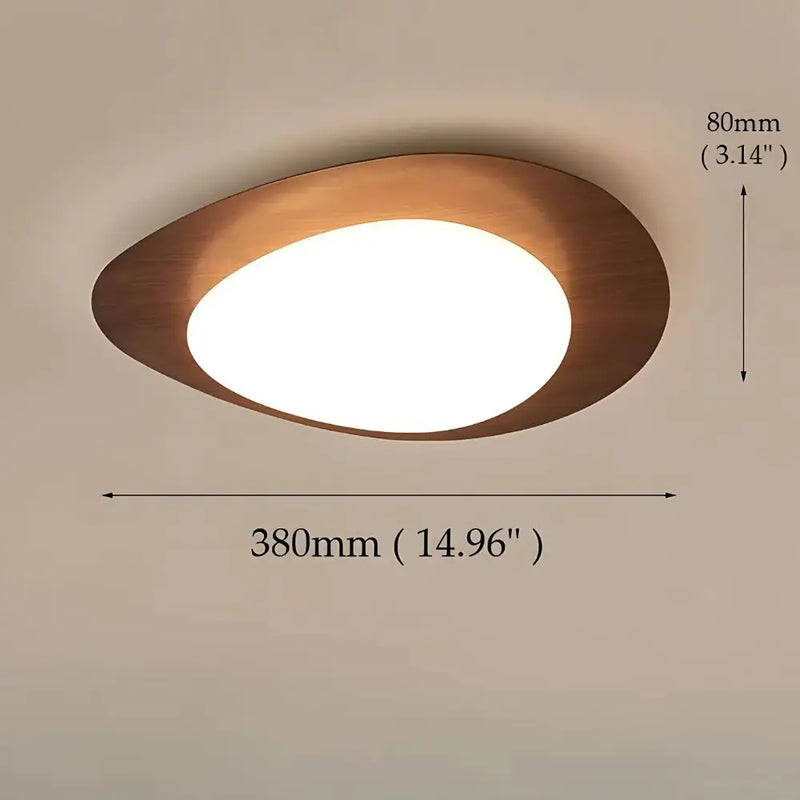 Plafonnier Bois Salon - 380 mm x H 80 mm - plafonnier