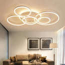 Plafonnier Cercle LED Blanc - Blanc 5 têtes (115x80 cm) - plafonnier