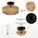 Plafonnier Chambre Rotin - plafonnier