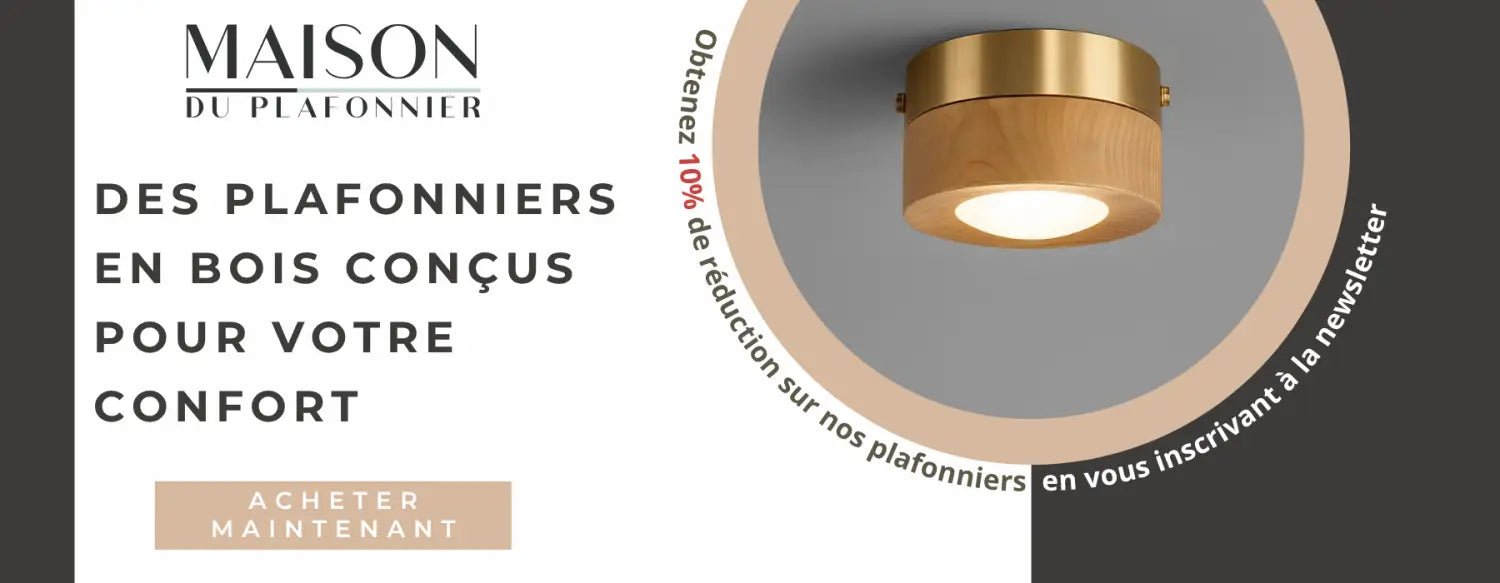 plafonnier en bois