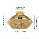 Plafonnier en Rotin - D32cm | H21cm - plafonnier