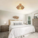 Plafonnier en Rotin - D32cm | H21cm - plafonnier