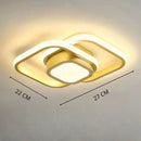 Plafonnier LED Carré Doré - plafonnier