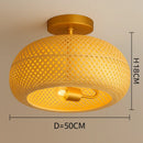 Plafonnier Ventilateur Bambou - plafonnier