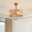 Plafonnier Ventilateur Rotin - 45 cm - plafonnier