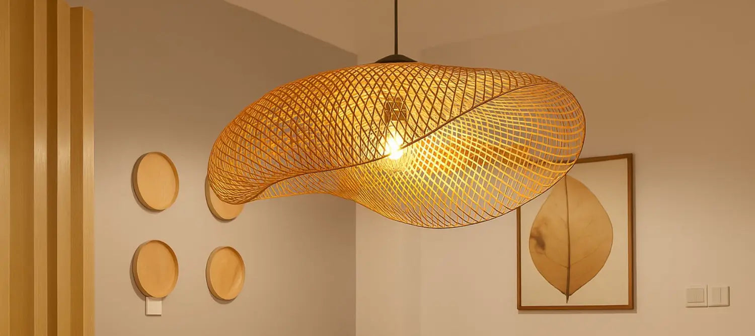 plafonnier bambou