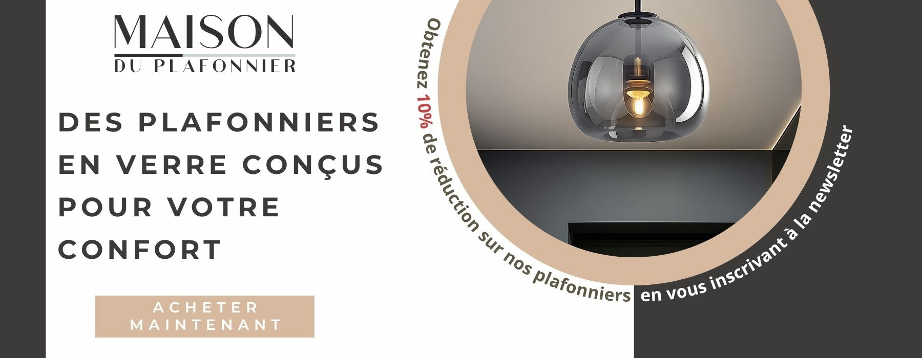 plafonnier verre