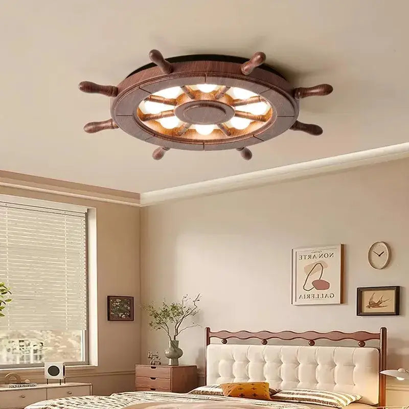 Ventilateur Plafonnier Bois Noyer - plafonnier